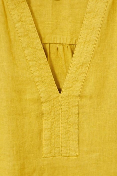 JUNE LINEN TOP MID CHARTREUSE 4