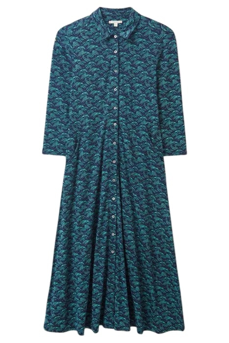 RUA JERSEY SHIRT DRESS NAVY PRINT 2