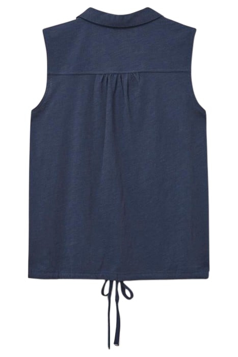 FLOWING GRASSES JERSEY SHIRT FRENCH NAVY 3