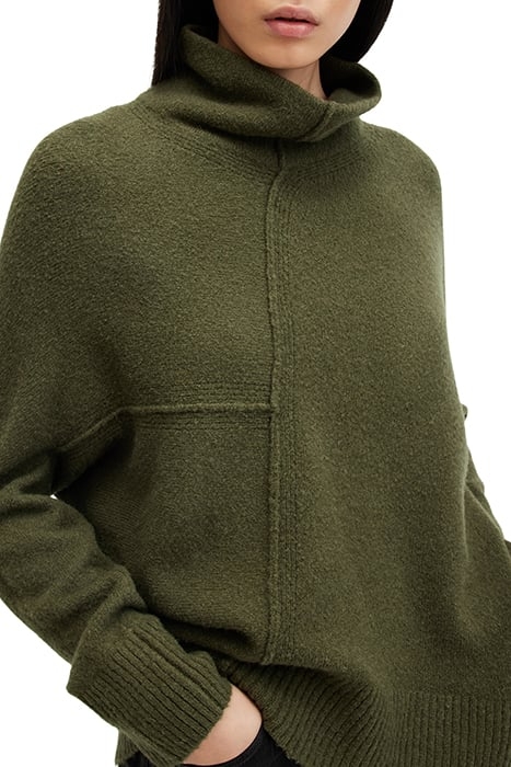 LOCK ROLL NECK MOSS GREEN 7