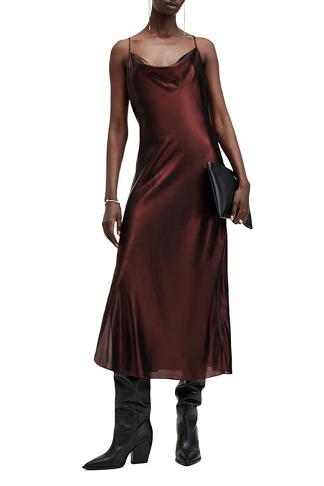 HADLEY DRESS METALLIC RED 4
