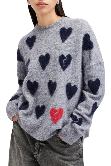 AMORA JUMPER GREY MARL/INK BLUE 5