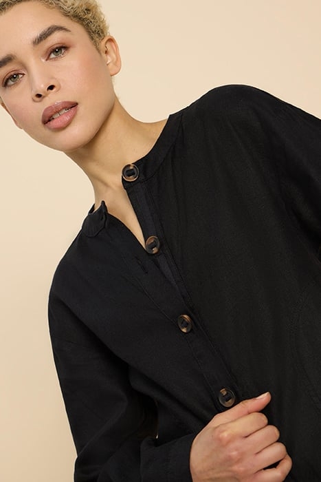 ADELE LINEN JACKET PURE BLACK 6