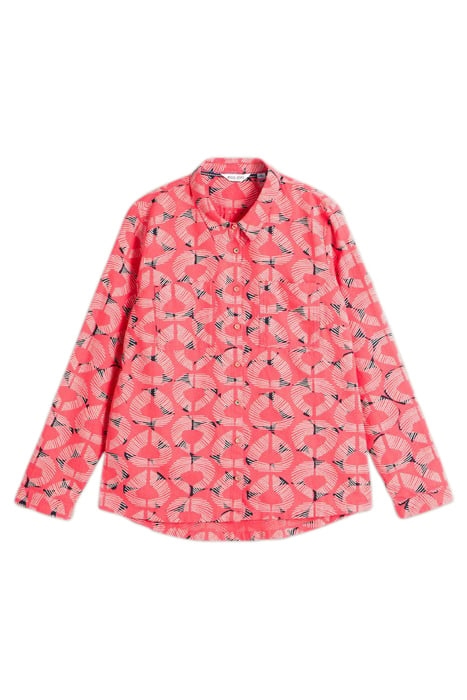 SOPHIE ORGANIC COTTON SHIRT RED PRINT 3