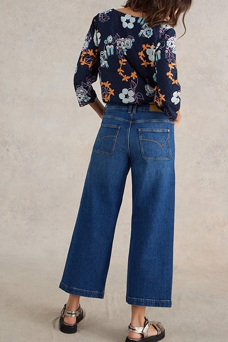 TIA WIDE LEG CROP JEAN DARK DENIM 2