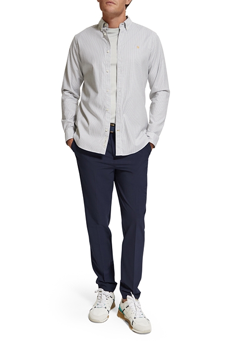 ESSENTIAL OXFORD STRIPE SHIRT ARMY / WHITE STRIPE 3