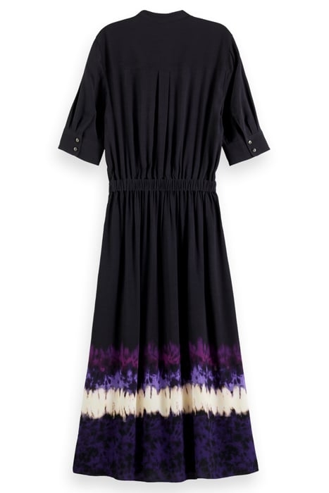 MIDI DRESS WITH PRINT DIP DYE STRIPE 2