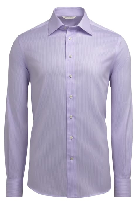 PURPLE STRIPED TWILL SLIM FIT SHIRT 4