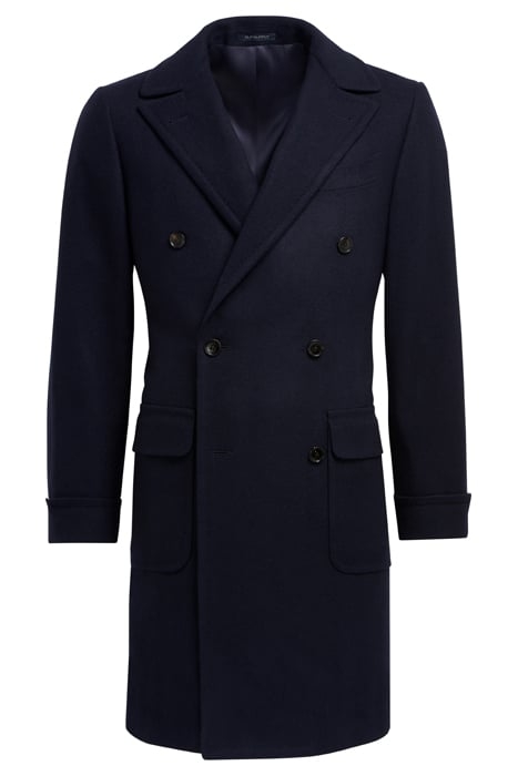 NAVY HERRINGBONE POLO COAT 4