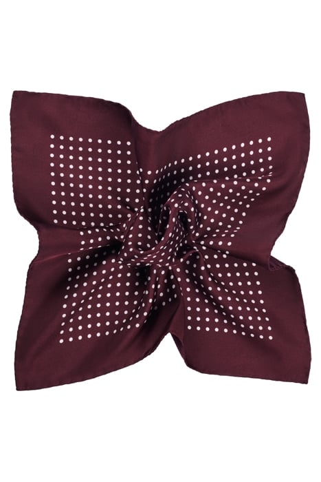 DARK RED DOTS POCKET SQUARE 1