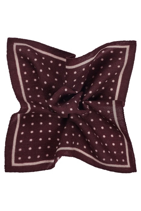 DARK RED DOTS POCKET SQUARE 1