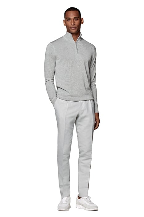 LIGHT GREY HALF ZIP 2
