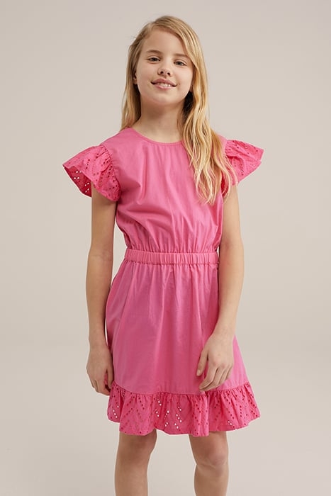 DRESS MID LENGTH BRIGHT PINK 1