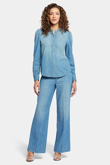 PUFF SLEEVE DENIM SHIRT CROWN 3