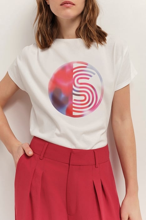 MAGNUS - ECRU ORGANIC COTTON PALM TREE T-SHIRT 1