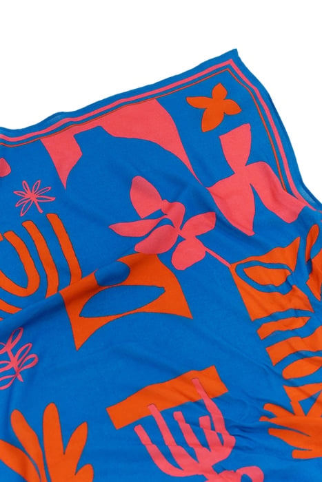 AYNI - BLUE SQUARE SCARF SERIGRAPHS PLACED 3