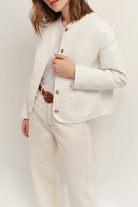DICKA - QUILTED ECRU JACKET 5