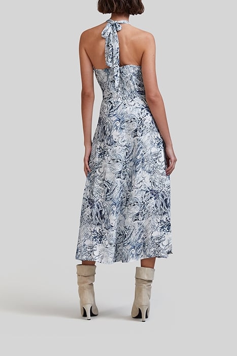 ECRU LENZING™ ECOVERO™ TATTOO-PRINT DRESS 2