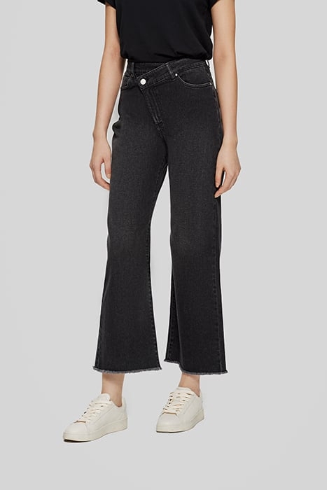 MEDIUM GREY JEANS WITH ASYMMETRIC ZIP 1