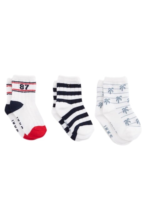 BABY BOYS’ WHITE STRIPED SOCKS 2