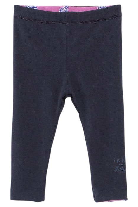 BABY GIRLS' INDIAN FLORAL/NAVY REVERSIBLE LEGGINGS 1