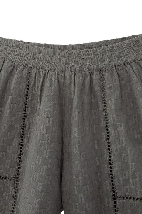 GIRLS’ KHAKI JACQUARD FABRIC AND LADDERSTITCH SHORTS 3