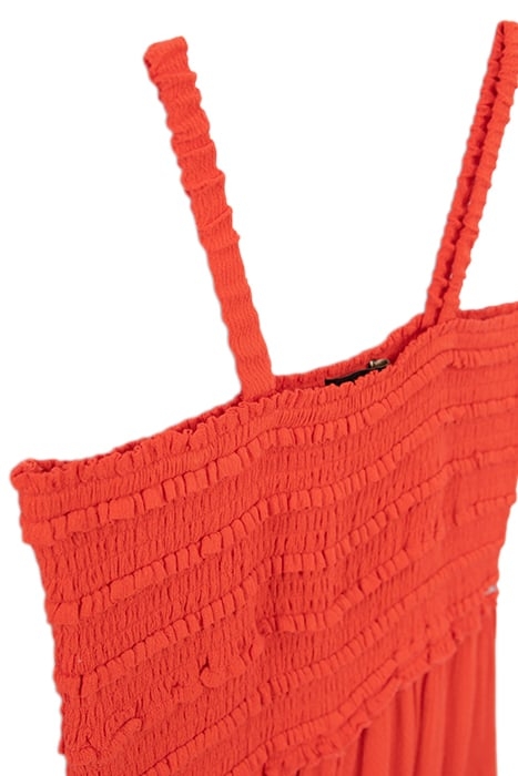 GIRLS’ RED LENZING™ ECOVERO™ JUMPSUIT WITH SMOCKED TOP 4