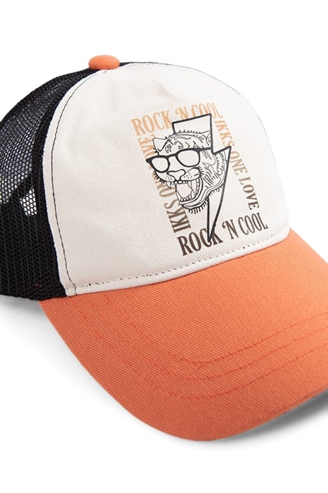 BOY'S TERRACOTTA CAP, ECRU AND BLACK MESH 6