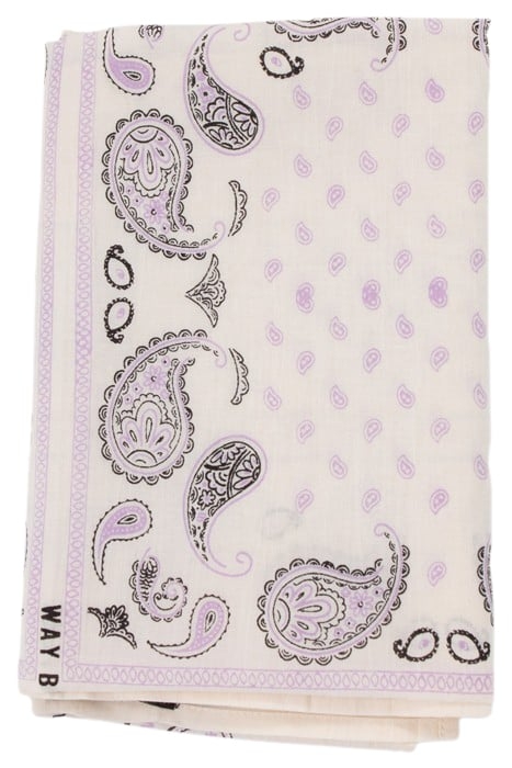 GIRLS’ ECRU SQUARE SCARF WITH PAISLEY PRINT 6