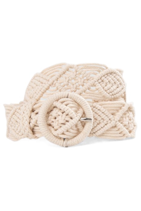 GIRLS’ ECRU MACRAMÉ-STYLE WOVEN BELT 3