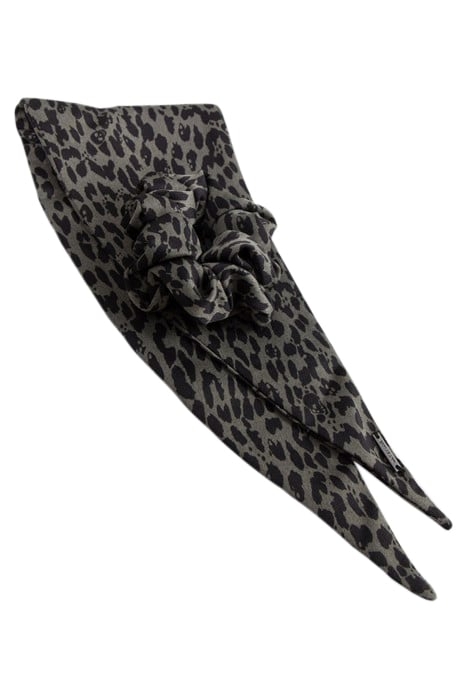 GIRLS’ KHAKI SCARF SCRUNCHIE WITH LEOPARD PRINT ROCK 4