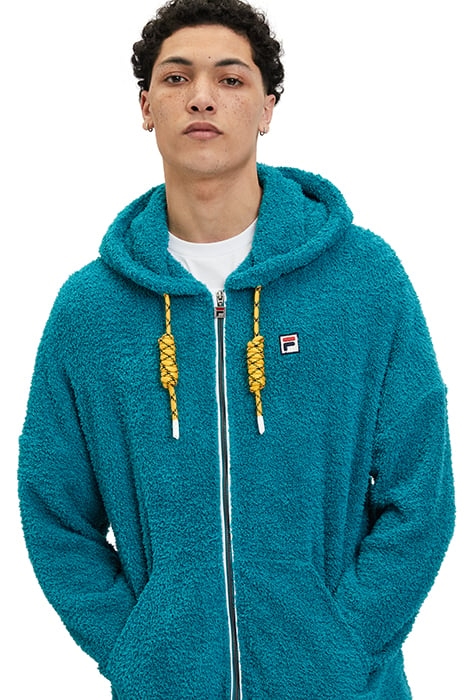 OVERSIZE TERRY FABRIC HOODIE MARINE 7
