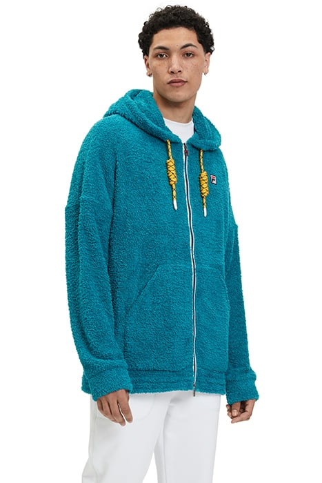 OVERSIZE TERRY FABRIC HOODIE MARINE 1