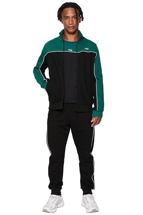 LATIMER BLOCKED TRACK JACKET FOREST BIOME-BLACK 3