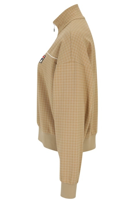 LIEBAU AOP HALF ZIP SWEATER CORNSTALK PEPITA AOP 6