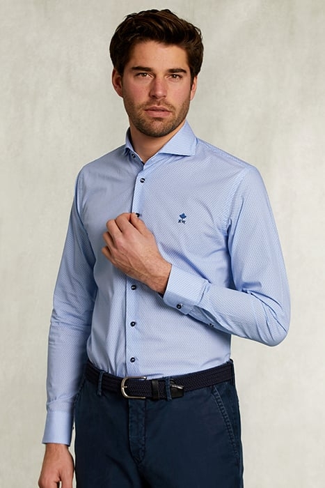 SLIM FIT DOTTED SHIRT BLUE/WHITE BLUE 1