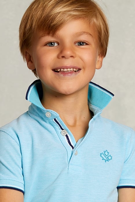 CUSTOM FIT COTTON POLO BORA BORA BLUE 4