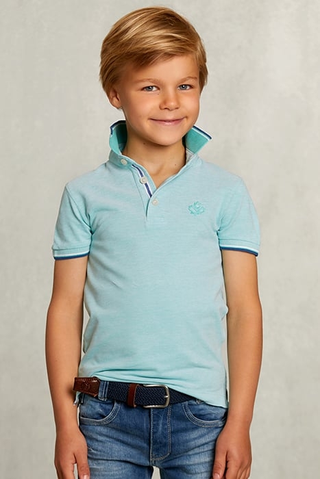 CUSTOM FIT COTTON POLO MINT GREEN 1