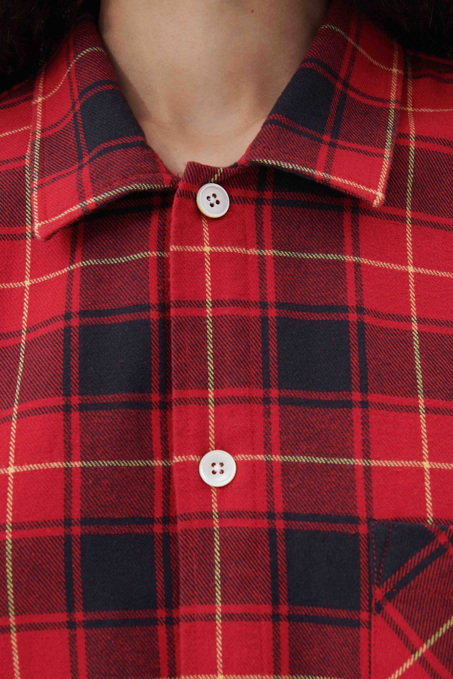 UNISEX FLANNEL, PYJAMAS SHIRT RED PLAID 3