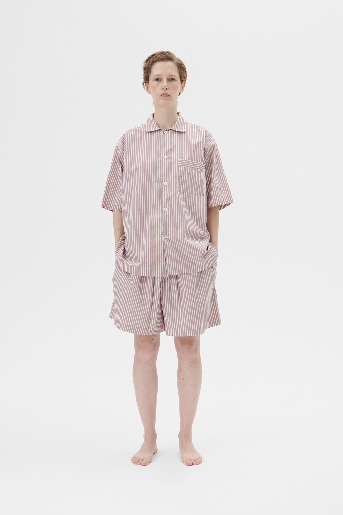 UNISEX POPLIN, SHORT SLEEVE SHIRT SKIPPER STRIPES 1