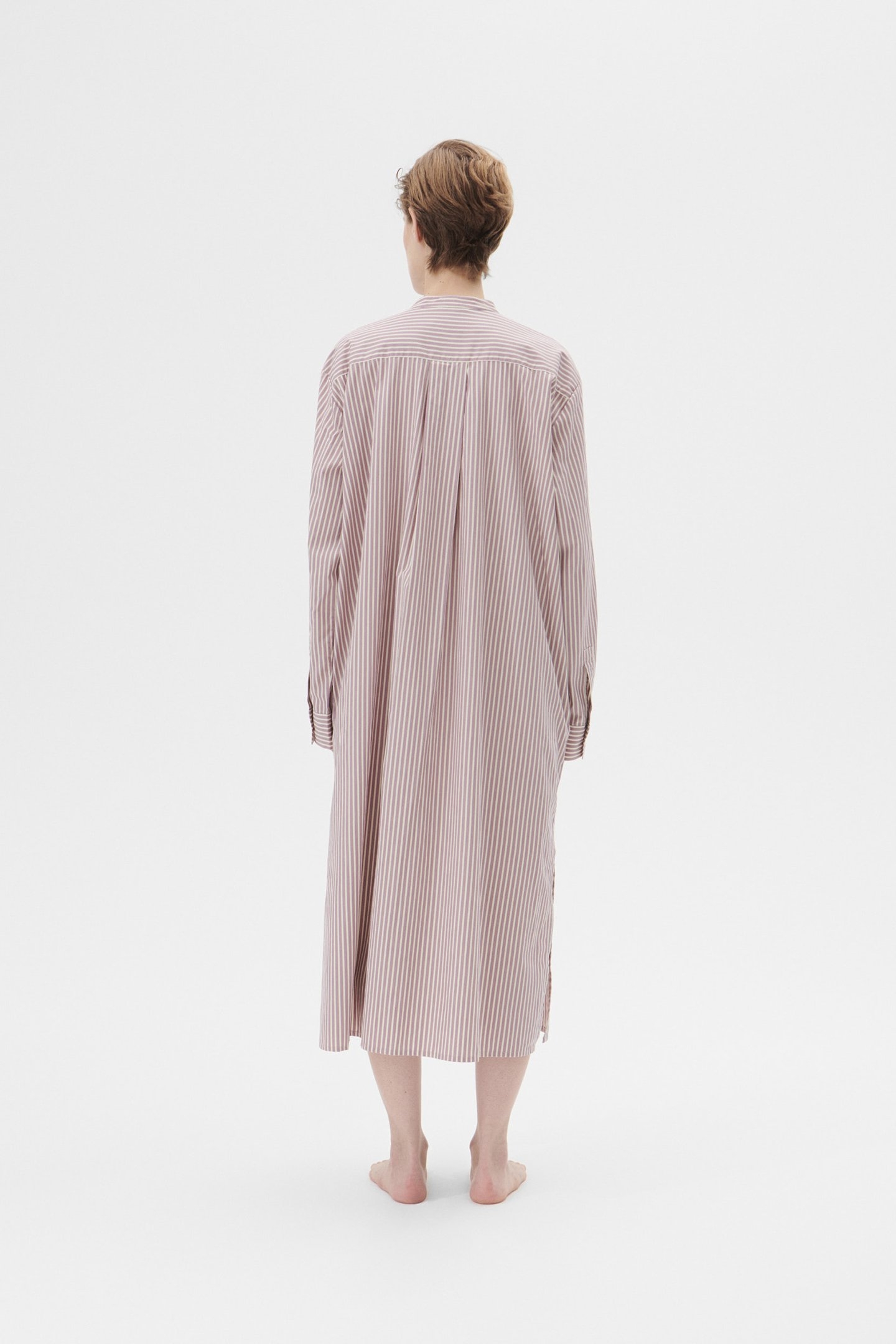 UNISEX POPLIN, NIGHT SHIRT SKIPPER STRIPES 2