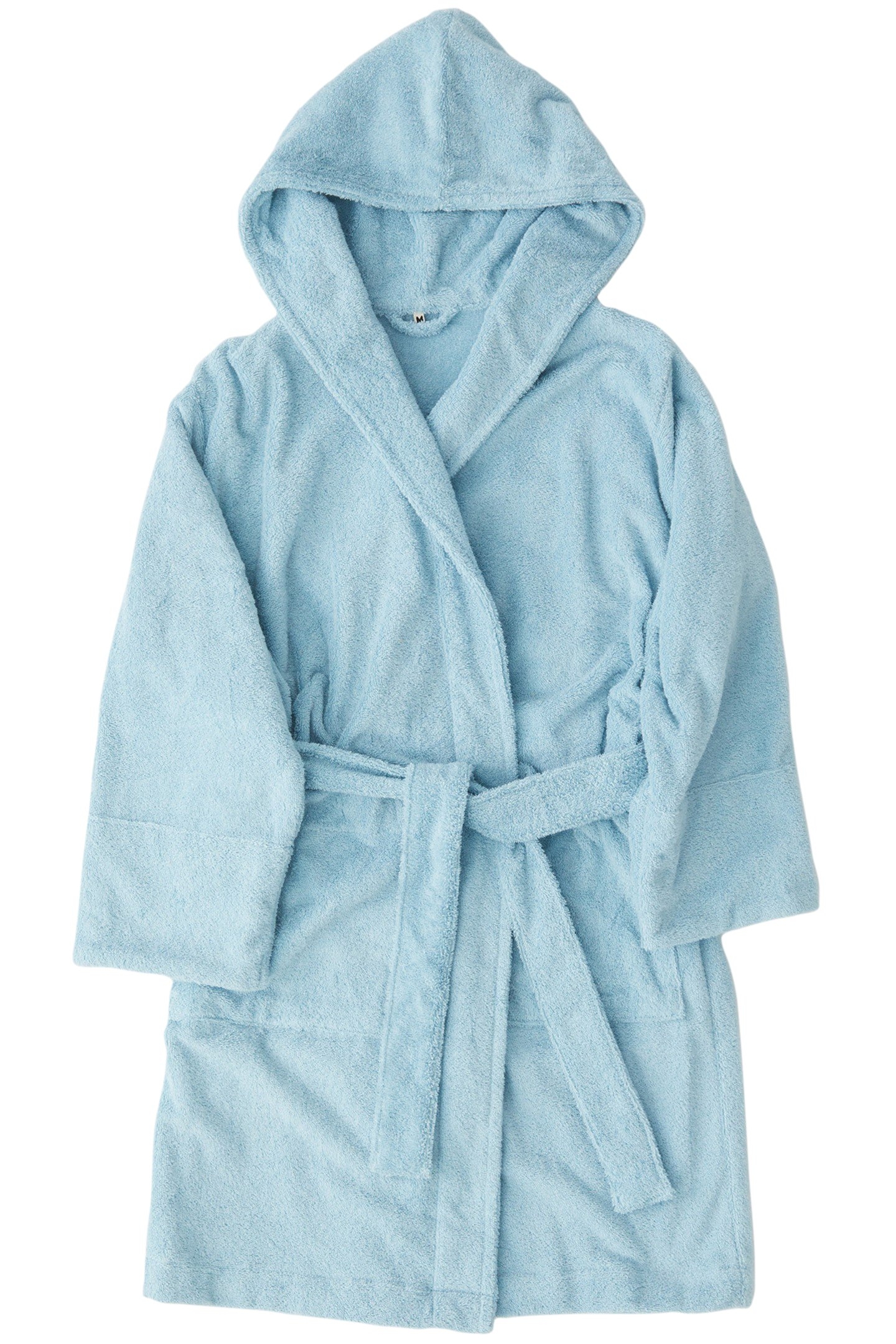 UNISEX HOODED BATHROBE AQUA 3