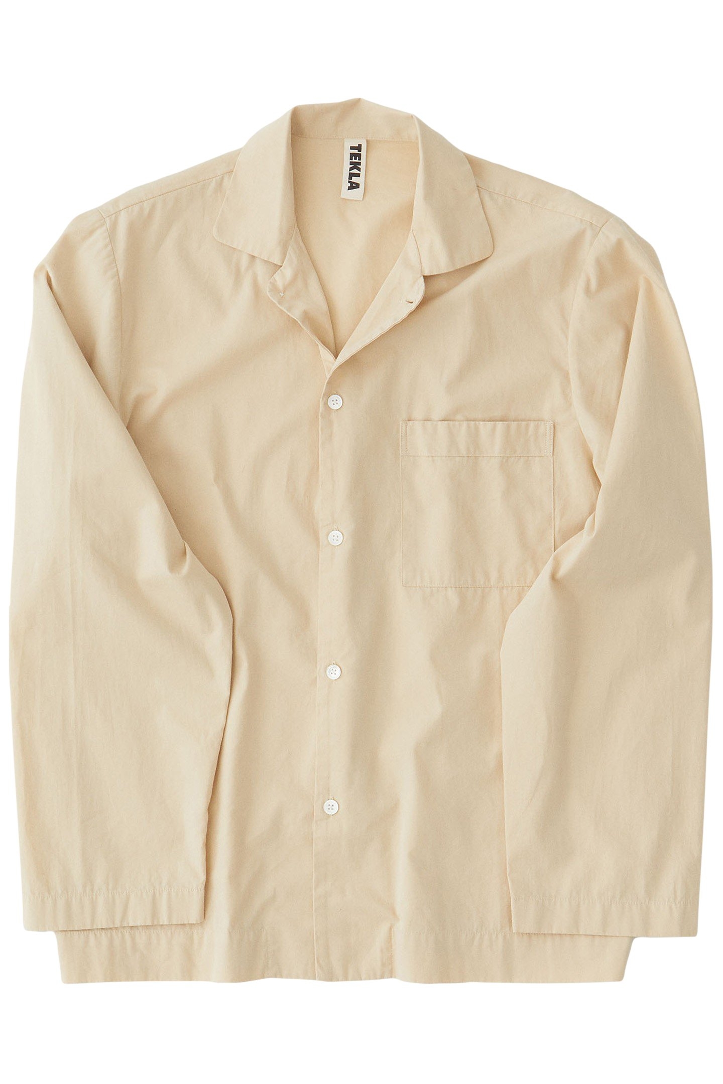 UNISEX POPLIN, PYJAMAS SHIRT KHAKI 3
