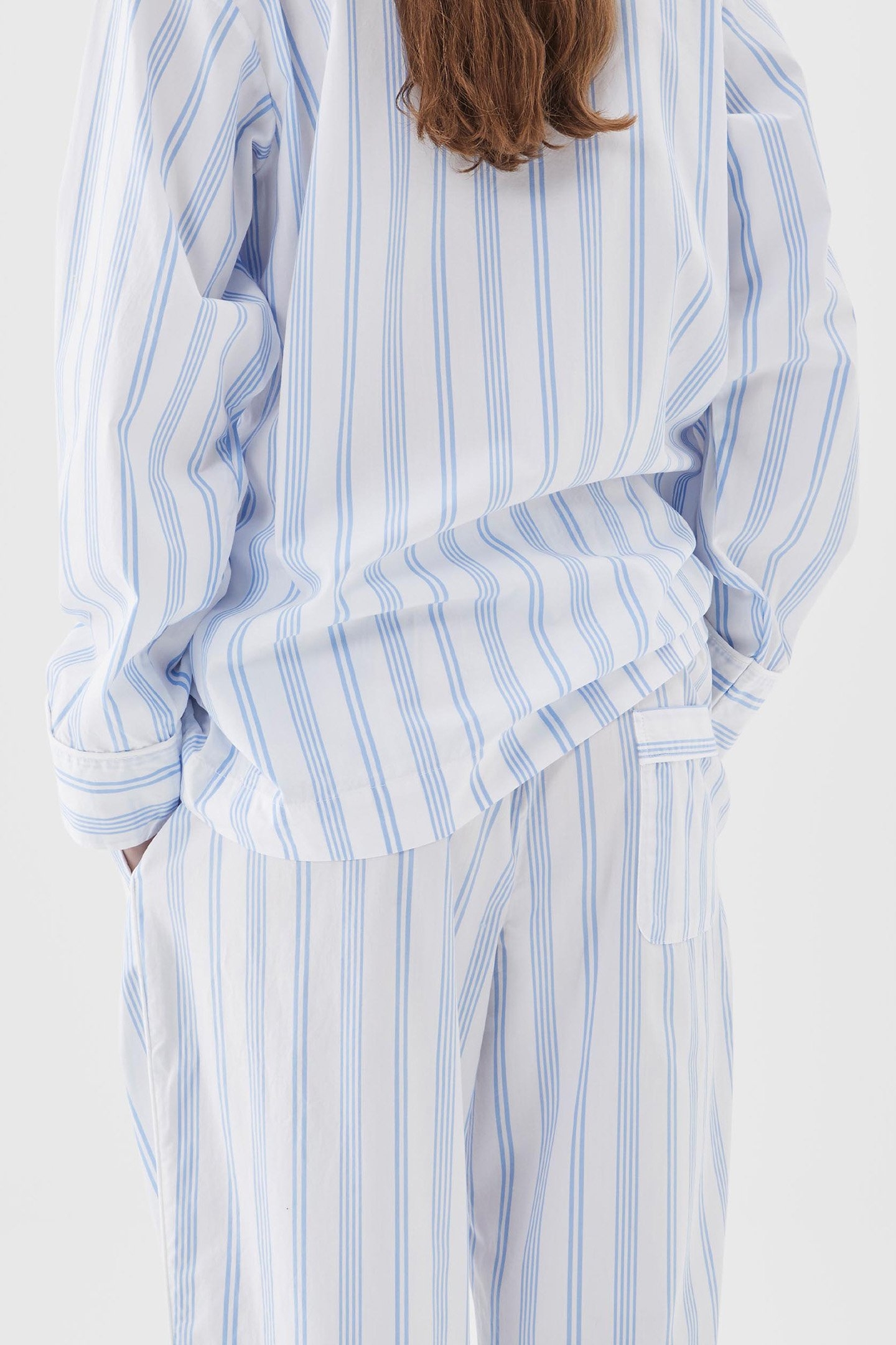UNISEX POPLIN, PYJAMAS SHIRT MATTRESS STRIPES 2