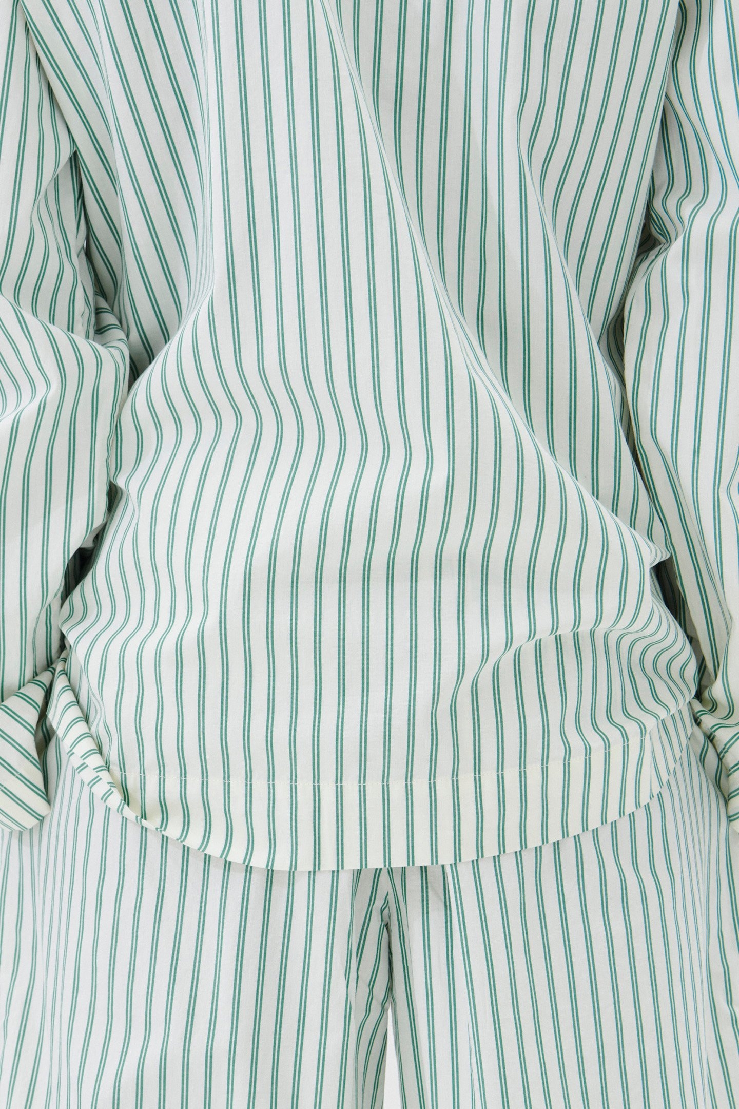 UNISEX POPLIN, PYJAMAS SHIRT CLOVER STRIPES 2