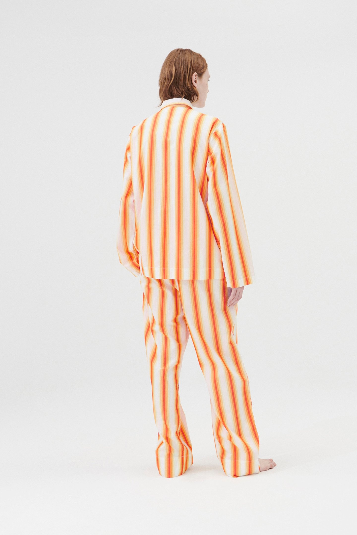 UNISEX POPLIN, PYJAMAS PANTS ORANGE MARQUEE 2