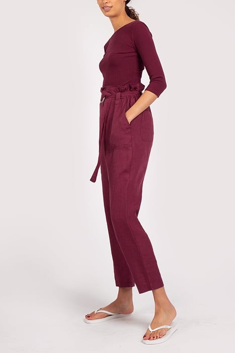 PANTS LONG CORD LINEN WINDSOR WINE 2