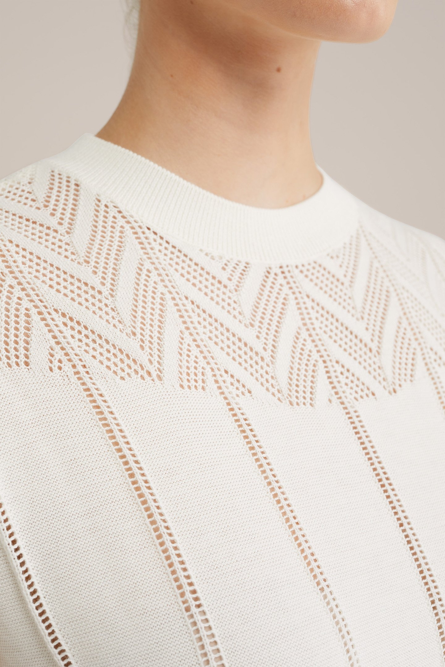 KNITTED PULLOVER WHITE 5