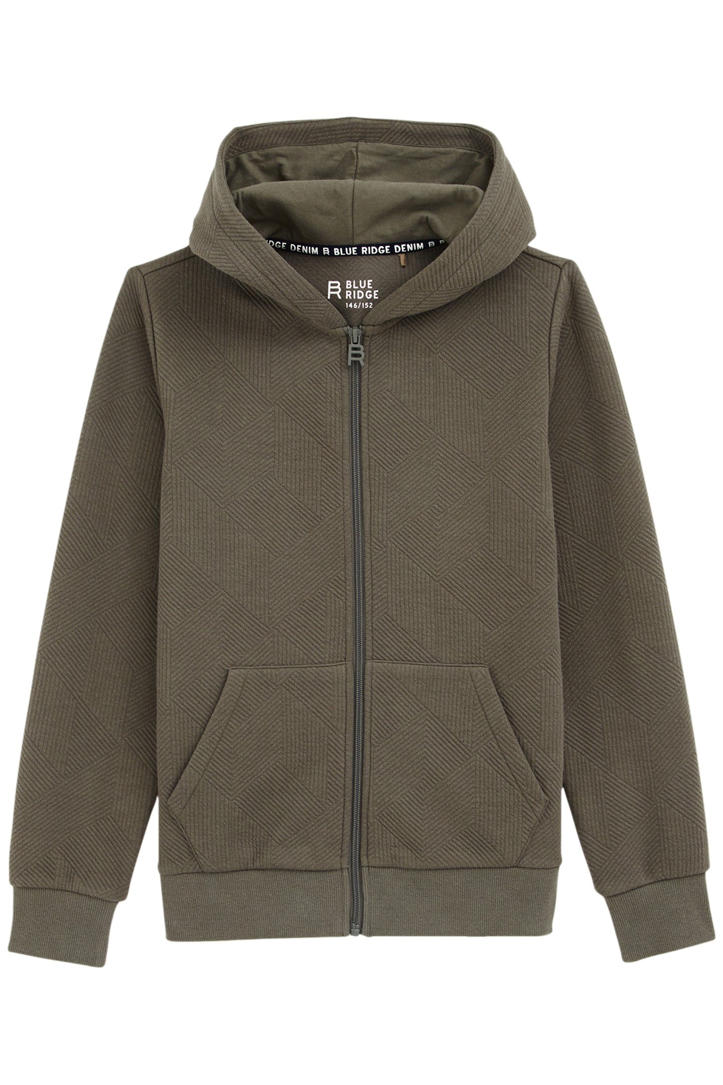 CARDIGAN WITH ZIPPER ARMY GREEN 3
