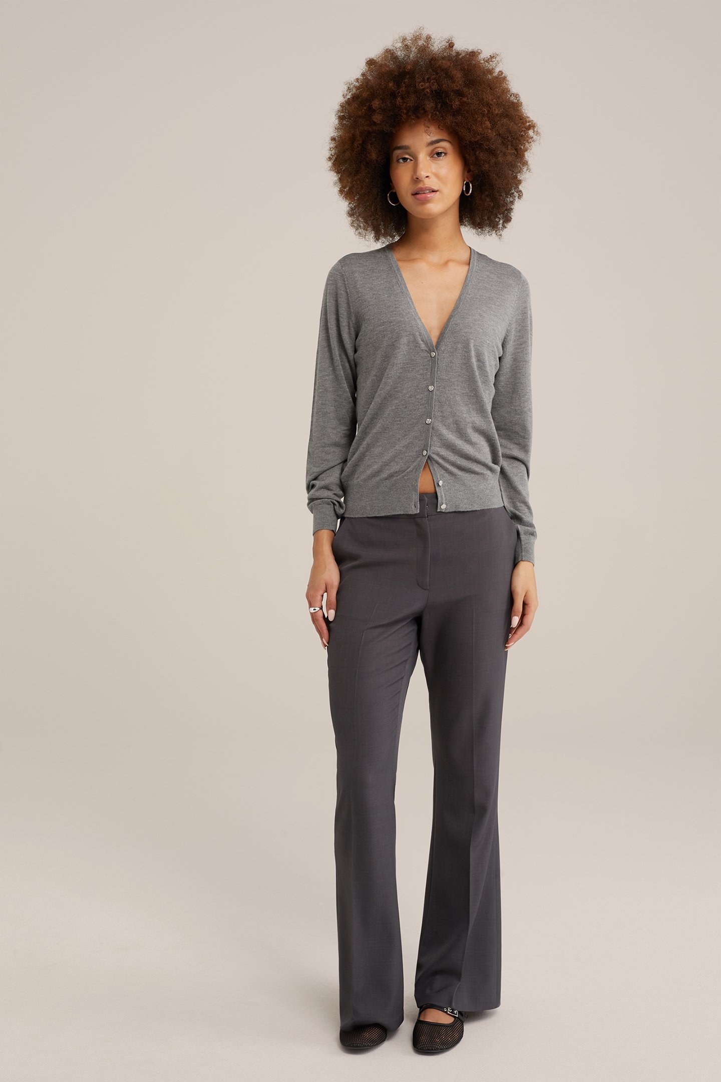 KNITTED CARDIGAN LIGHT GREY 3